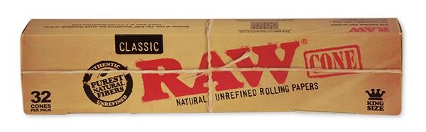 RAW Classic King Size Papercones - 32 Cones